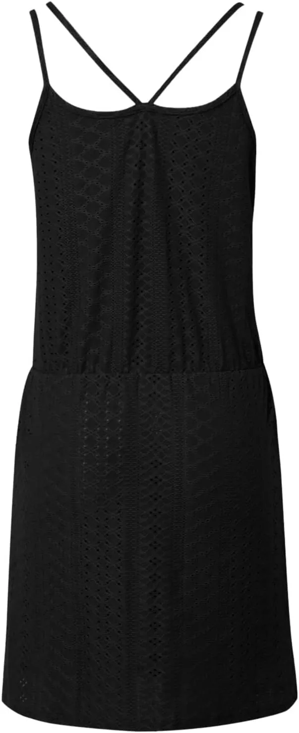 Eduavar Summer Dresses for Women 2024, Mini Dresses for Women Summer Lightweight Tank Dress Spaghetti Strap Boho Dresses