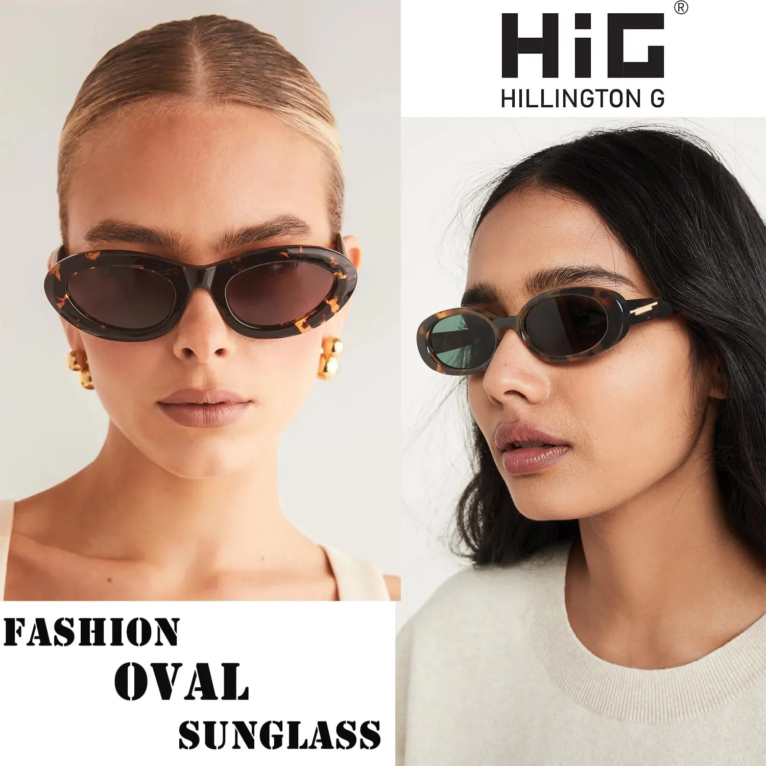 Fashion Retro Oval Sunglasses for Women Men Tiny Small Cat Eye Sunglasses Vintage 90s Shades