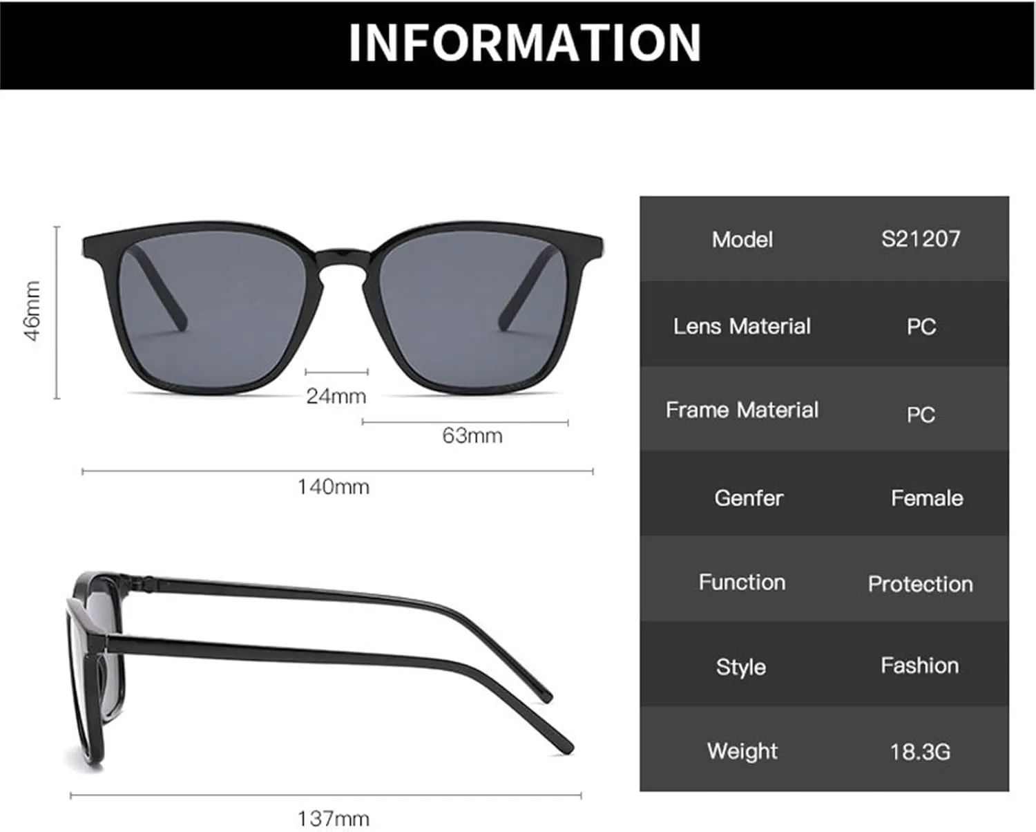 Fashion Square Sunglasses Woman Retro Shades Sun Glasses Female Black Vintage Cat Eye Driving sunglasses