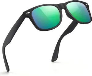 FEIDUSUN Sunglasses Men Polarized Sunglasses for Mens and Womens,Black Retro Sun Glasses Driving Fishing UV Protection