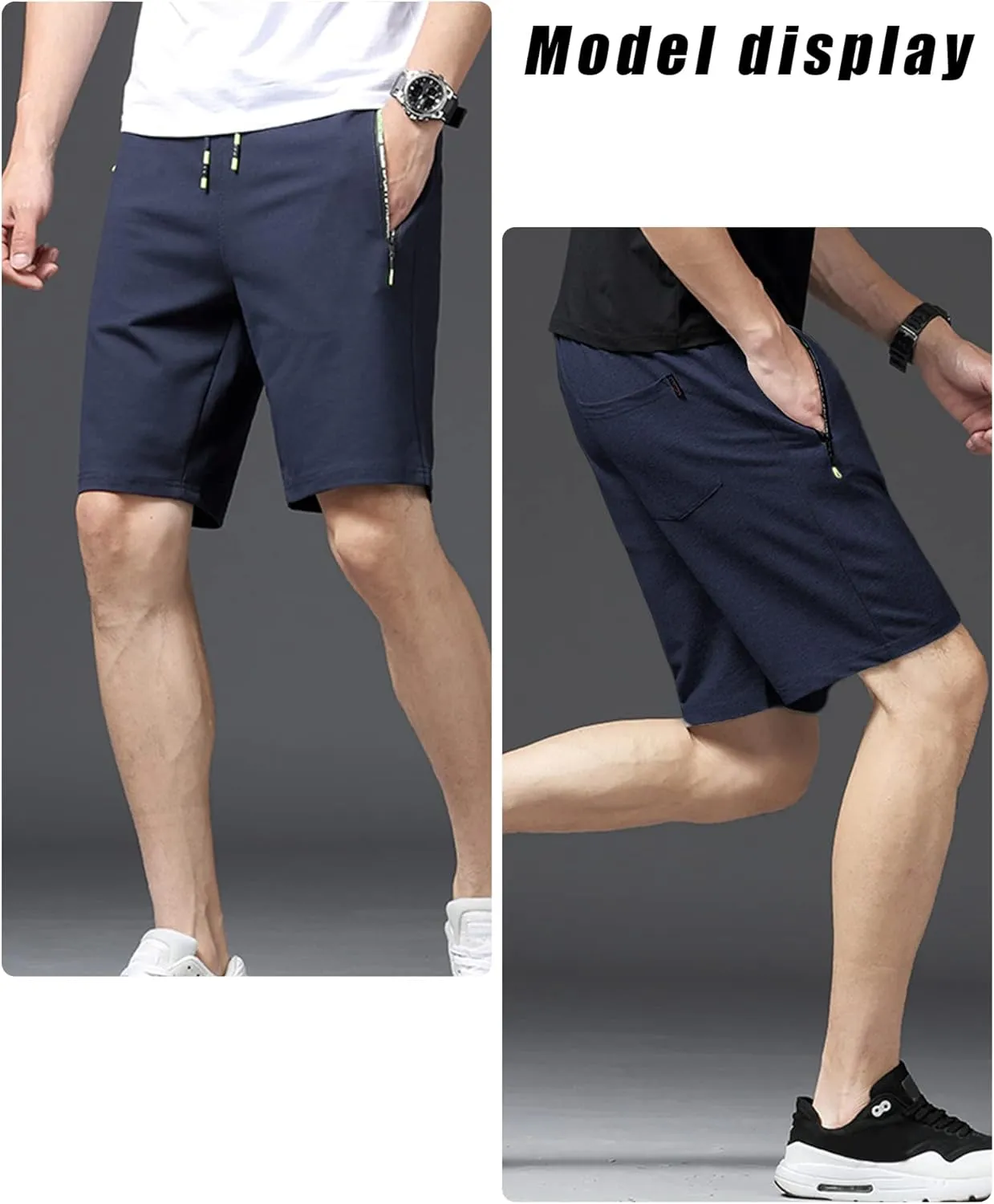 FEOYA Men's Linerless Workout Shorts Lightweight Basketball Boxing Gym Sports Shorts Men