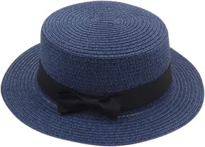 Flat Top Jazz Panama Porkpie Hat Boater Church Cap Fedora Hats for Women Men Pork Pie Hat Wide Brim Hats