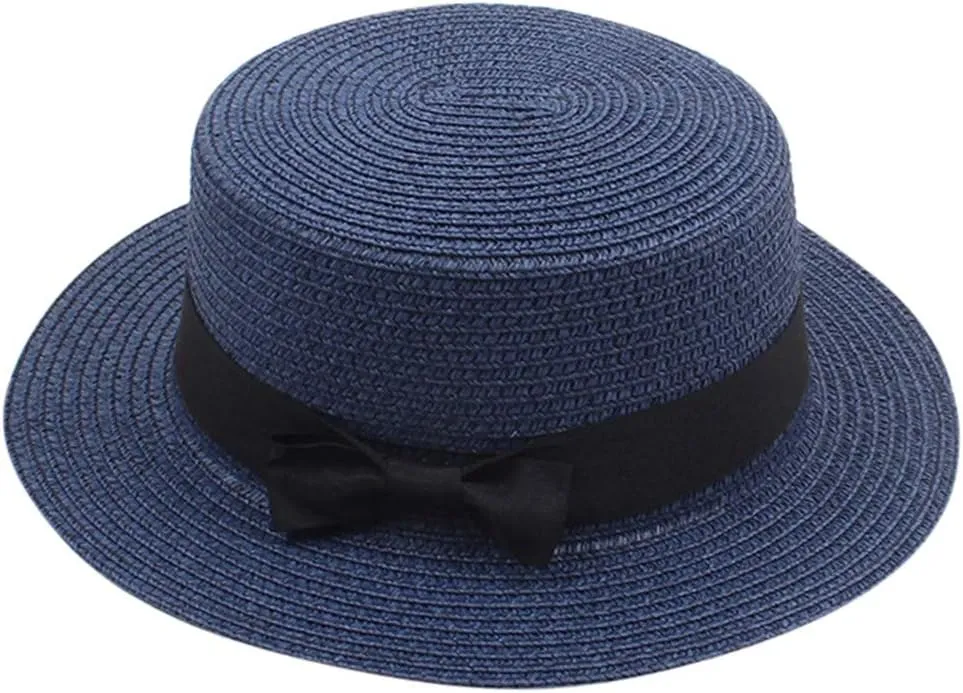 Flat Top Jazz Panama Porkpie Hat Boater Church Cap Fedora Hats for Women Men Pork Pie Hat Wide Brim Hats