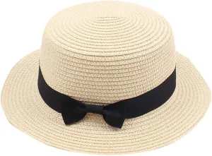 Flat Top Jazz Panama Porkpie Hat Boater Church Cap Fedora Hats for Women Men Pork Pie Hat Wide Brim Hats