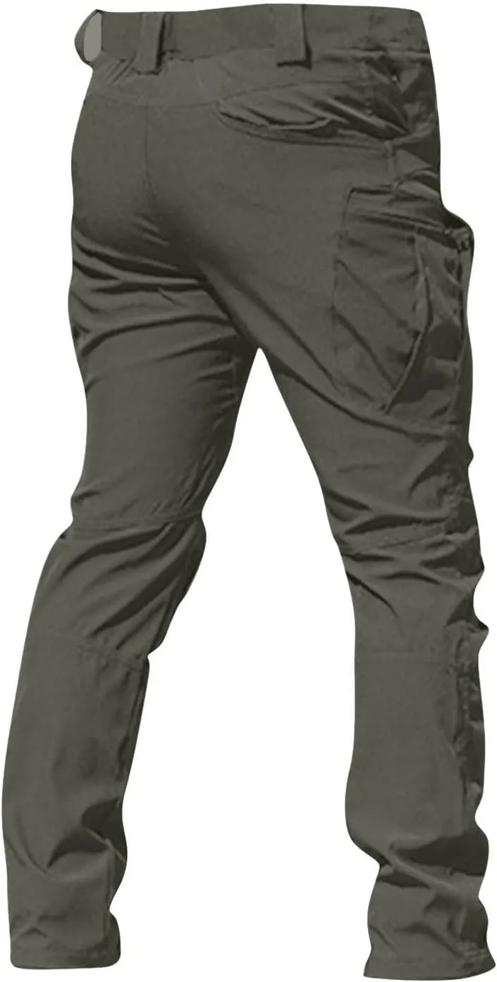 Flexcamo -Tactical Waterproof Pants Casual Cargo Pants Relaxed Fit Work Camo Tactical Pant for Men Multi Pockets