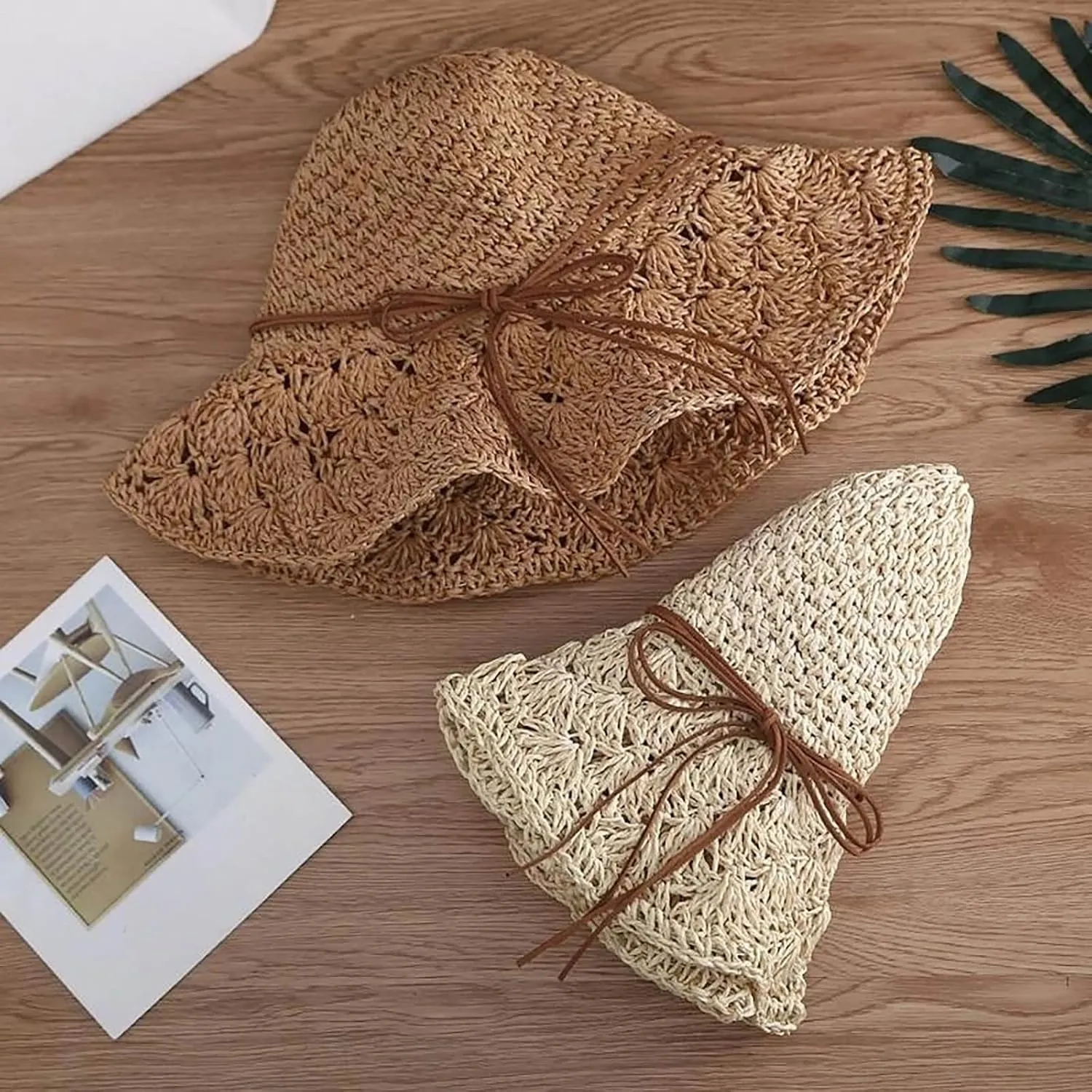 Foldable Sun Hats for Women Short Brim Fedora Classic Summer Beach Sun Hat Straw Hat Women Beach Hats