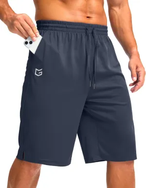G Gradual Men's Athletic Shorts with Pockets 11" Long Basketball Shorts Lightweight Quick Dry Gym Workout Shorts for Men