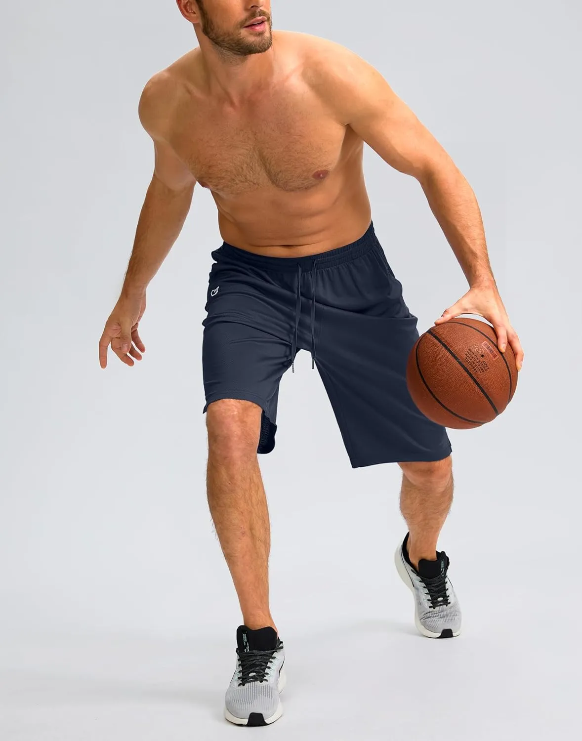 G Gradual Men's Athletic Shorts with Pockets 11" Long Basketball Shorts Lightweight Quick Dry Gym Workout Shorts for Men