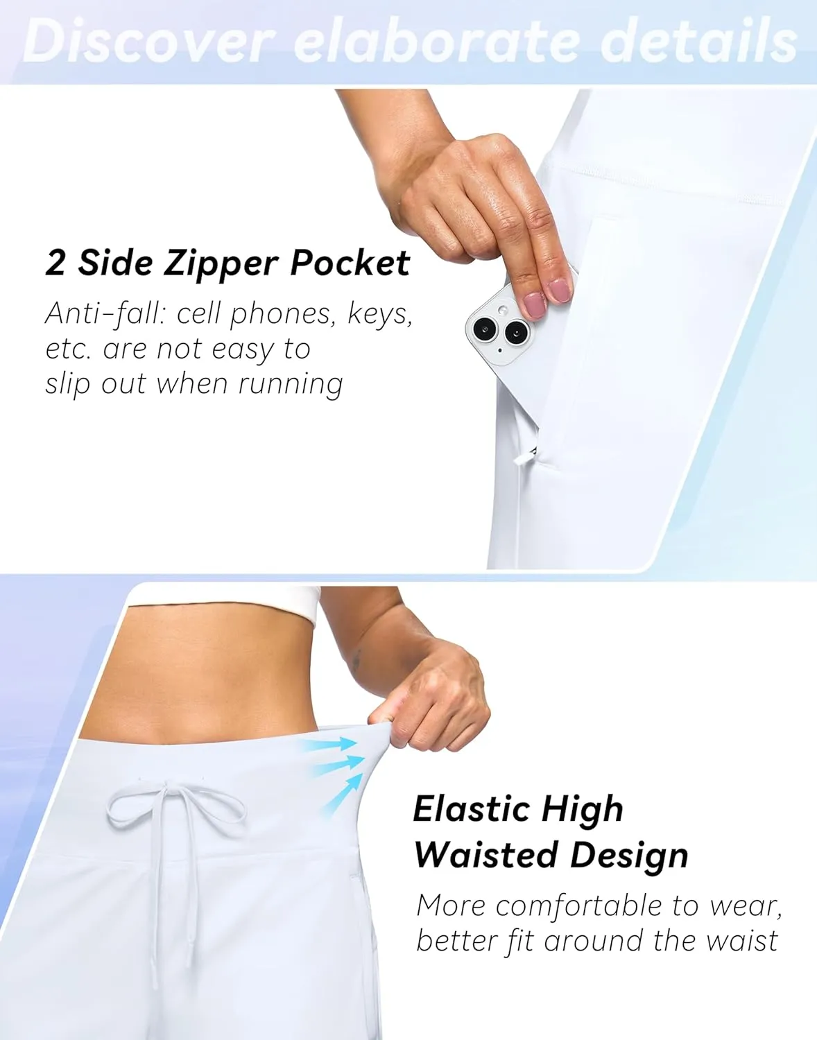 G Gradual Women's Athletic Shorts 5" Running Shorts for Women with 2 Zipper Pockets Quick Dry Lightweight Hiking Shorts