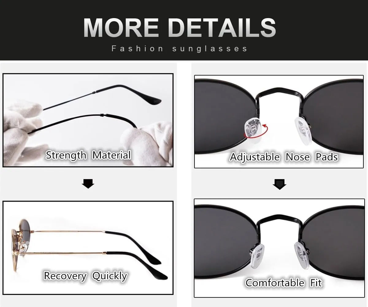 GIFIORE Oval Sunglasses Vintage Retro 90s Sunglasses Trendy Designer Glasses for Women Men