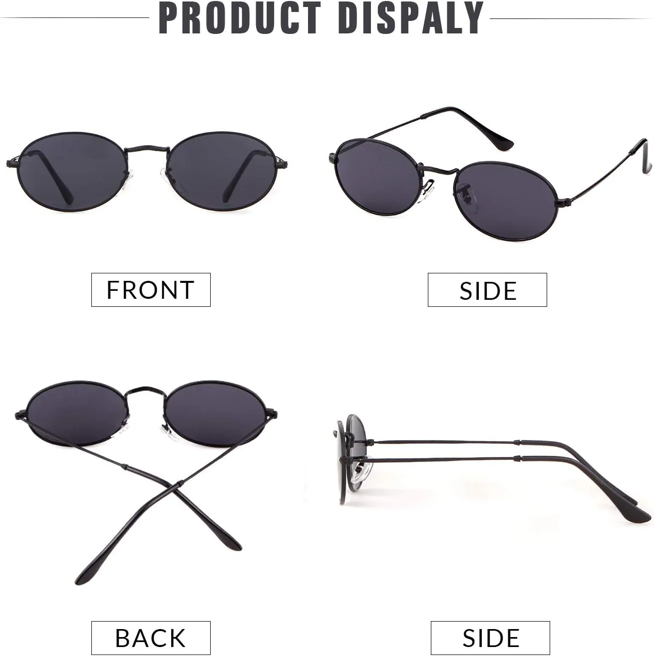 GIFIORE Oval Sunglasses Vintage Retro 90s Sunglasses Trendy Designer Glasses for Women Men