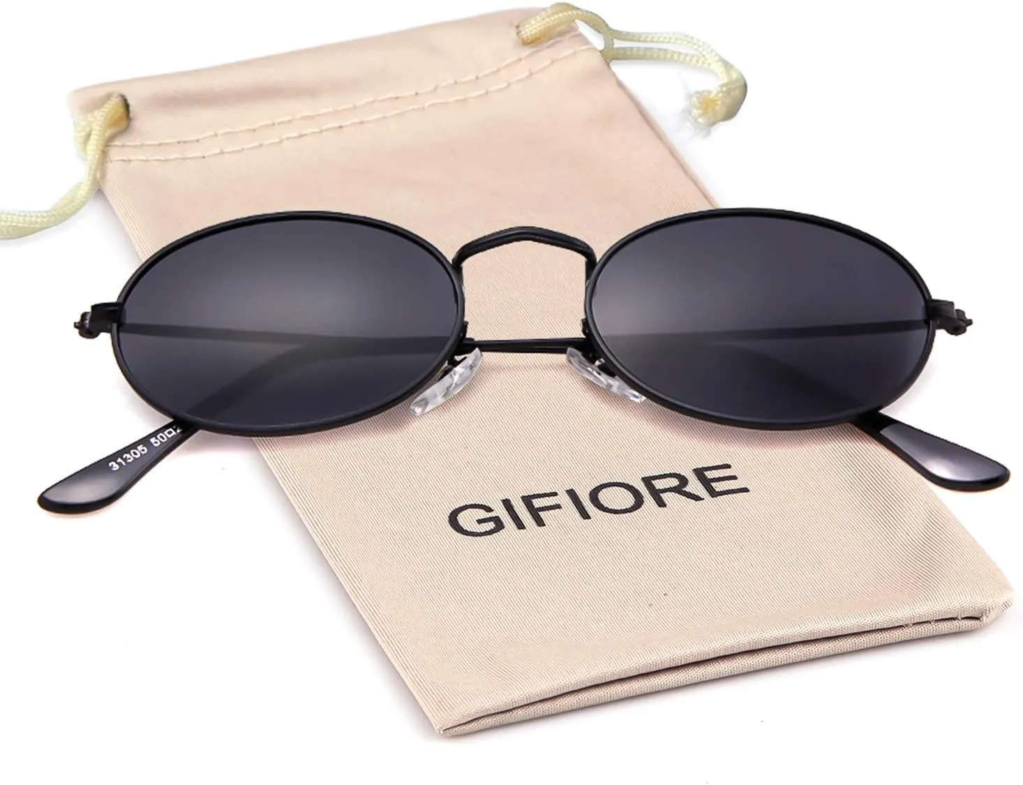 GIFIORE Oval Sunglasses Vintage Retro 90s Sunglasses Trendy Designer Glasses for Women Men