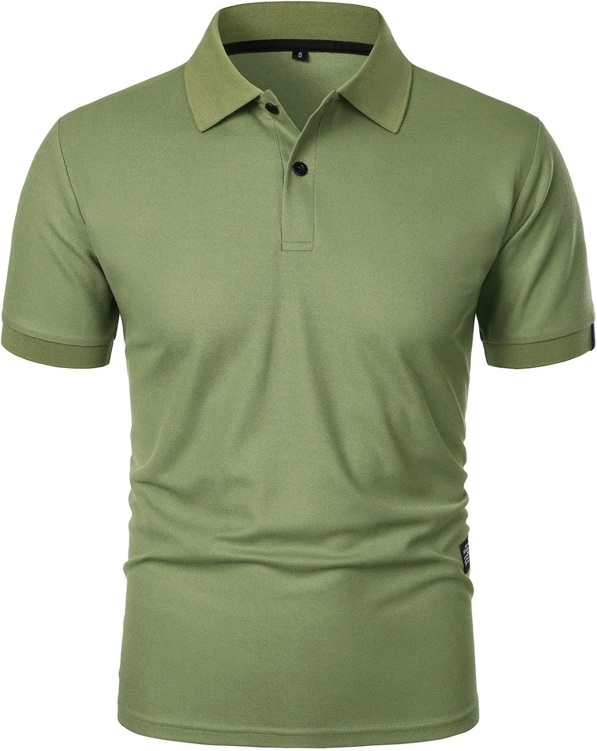 Golf Polo Shirts for Men Moisture Wicking Quick-Dry Athletic Workout Collared T-Shirts Texture Knitted Pullover Top