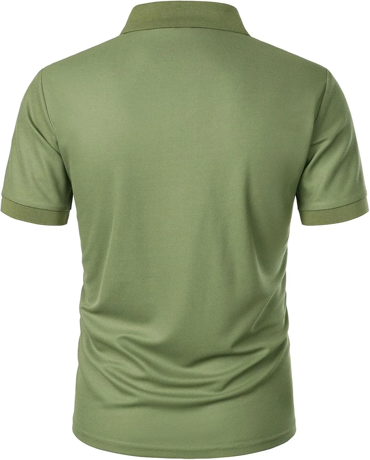 Golf Polo Shirts for Men Moisture Wicking Quick-Dry Athletic Workout Collared T-Shirts Texture Knitted Pullover Top