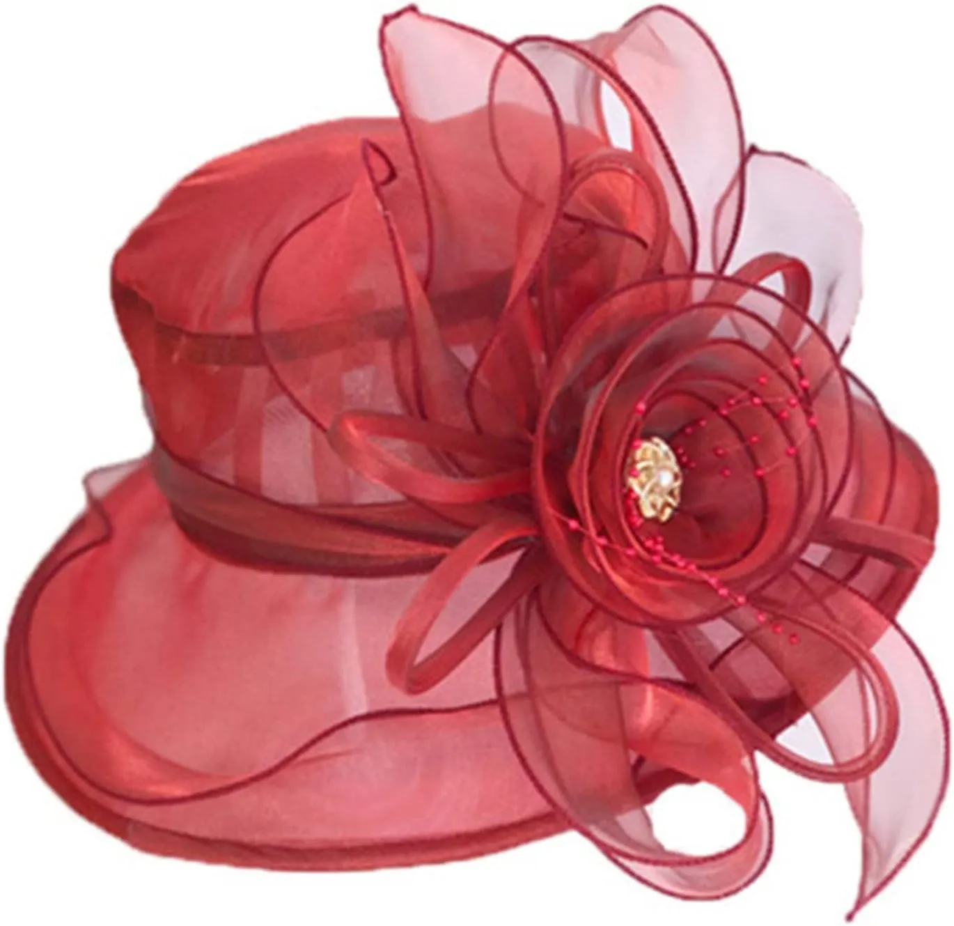 Hat for Women Ladies Girls Sun Protection Sun Fascinators Tea Party Bridal Church Sun Hat