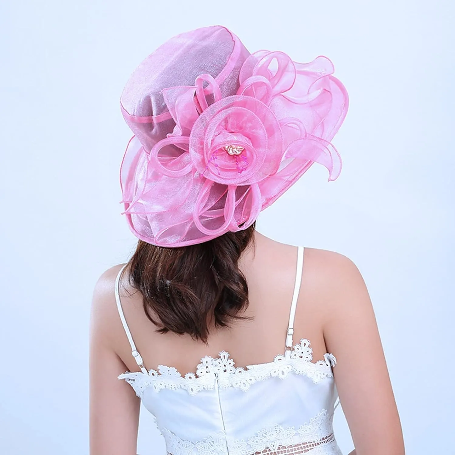 Hat for Women Ladies Girls Sun Protection Sun Fascinators Tea Party Bridal Church Sun Hat