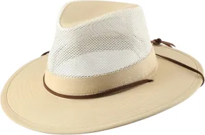 Home Prefer Cotton Summer Fedora Hat Wide Brim Sun Hats for Men Women UPF 50  Sun Protection Cap for Fishing Hiking