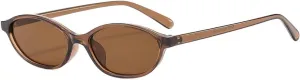 IKANOO Retro Oval Sunglasses for Women Men Chic Cat Eye 90s Style Trendy Narrow Sunnies Vintage Small Sun Glasses