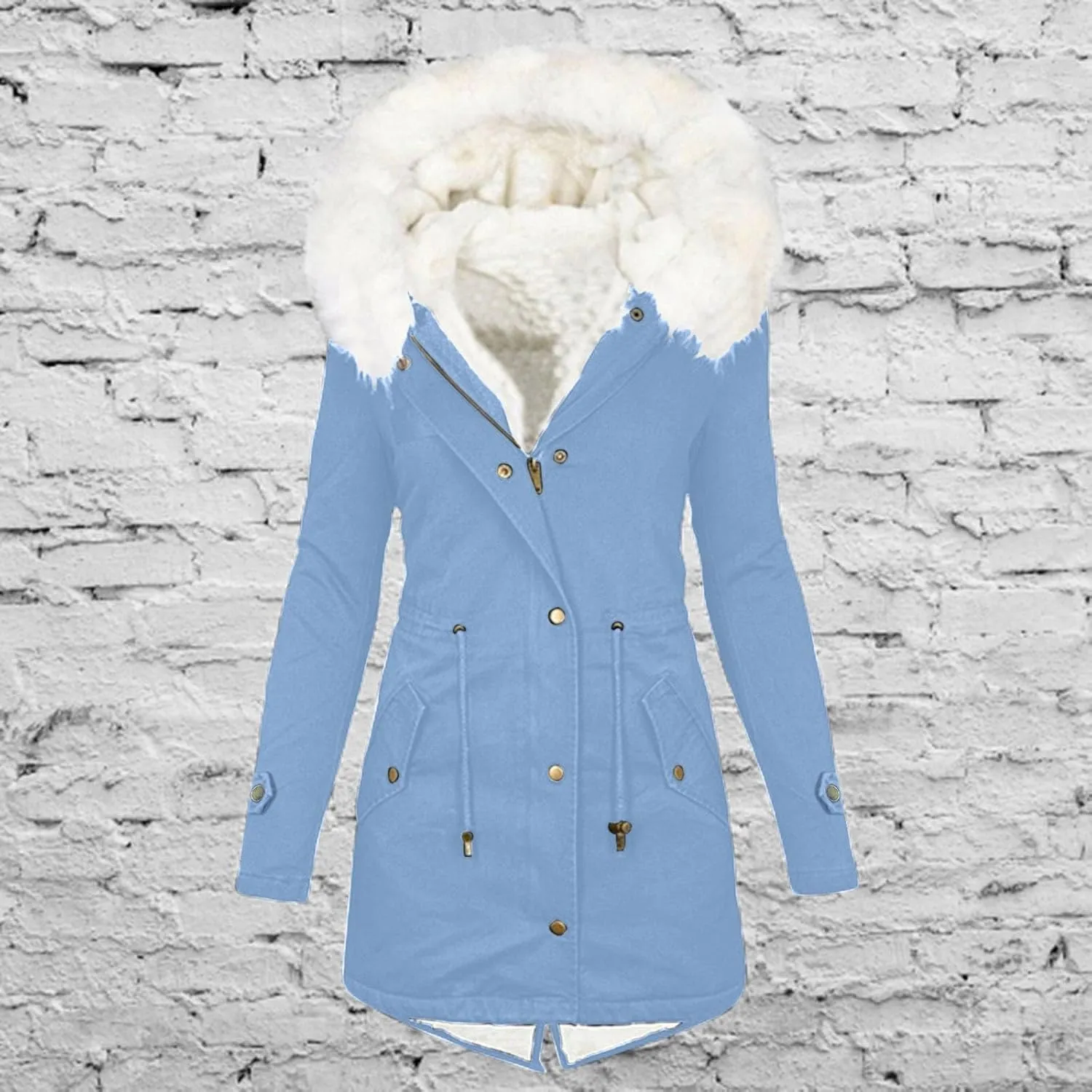 Jackets for Women Sherpa Lined Jackets Women Fleece Lined Coats Hooded Jackets Fleece Jackets Winter Outwear 2024