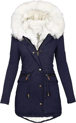 Jackets for Women Sherpa Lined Jackets Women Fleece Lined Coats Hooded Jackets Fleece Jackets Winter Outwear 2024