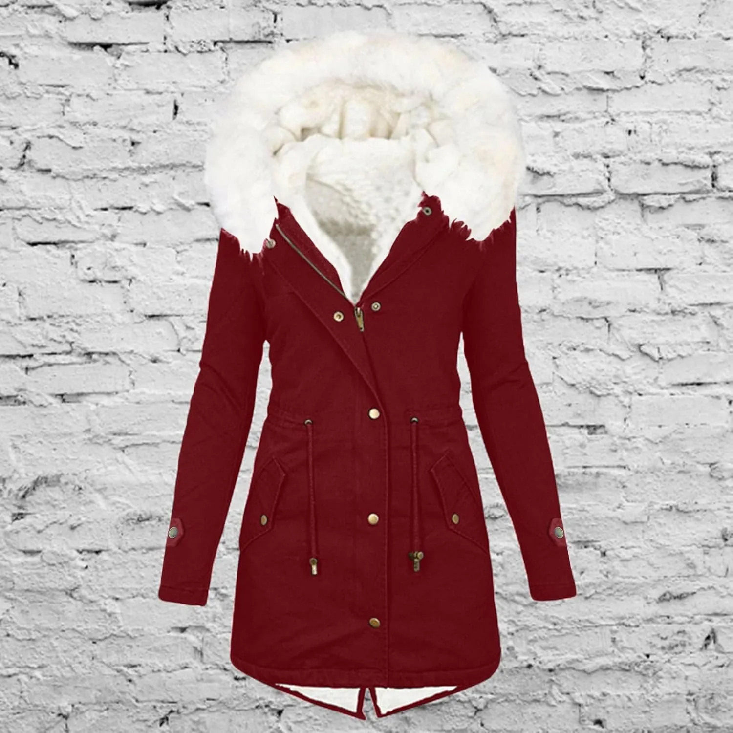 Jackets for Women Sherpa Lined Jackets Women Fleece Lined Coats Hooded Jackets Fleece Jackets Winter Outwear 2024
