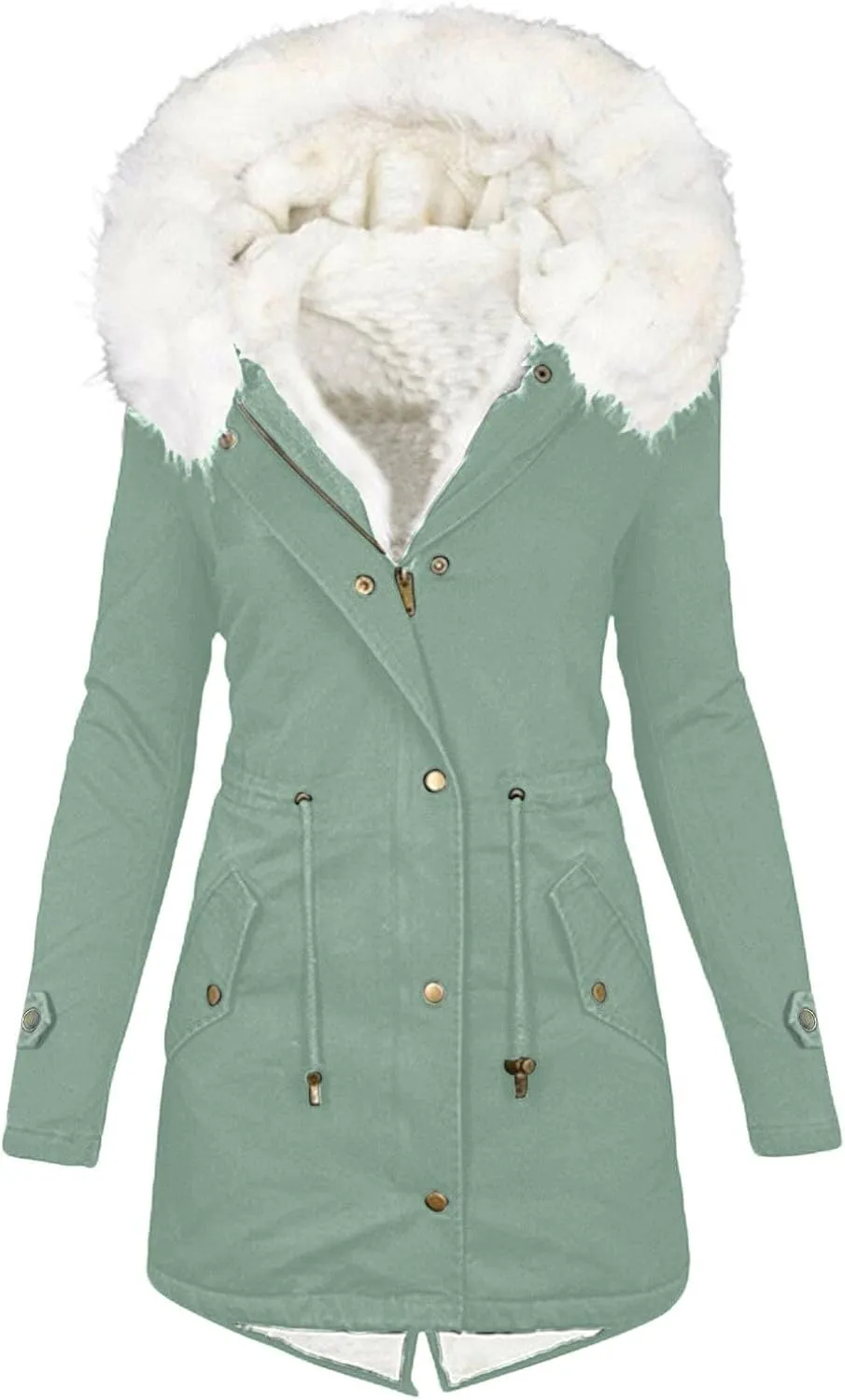 Jackets for Women Sherpa Lined Jackets Women Fleece Lined Coats Hooded Jackets Fleece Jackets Winter Outwear 2024