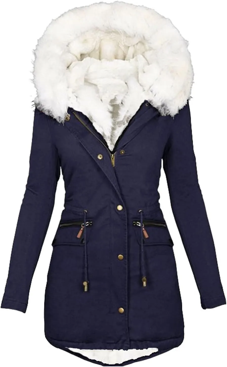 Jackets for Women Sherpa Lined Jackets Women Fleece Lined Coats Hooded Jackets Fleece Jackets Winter Outwear 2024