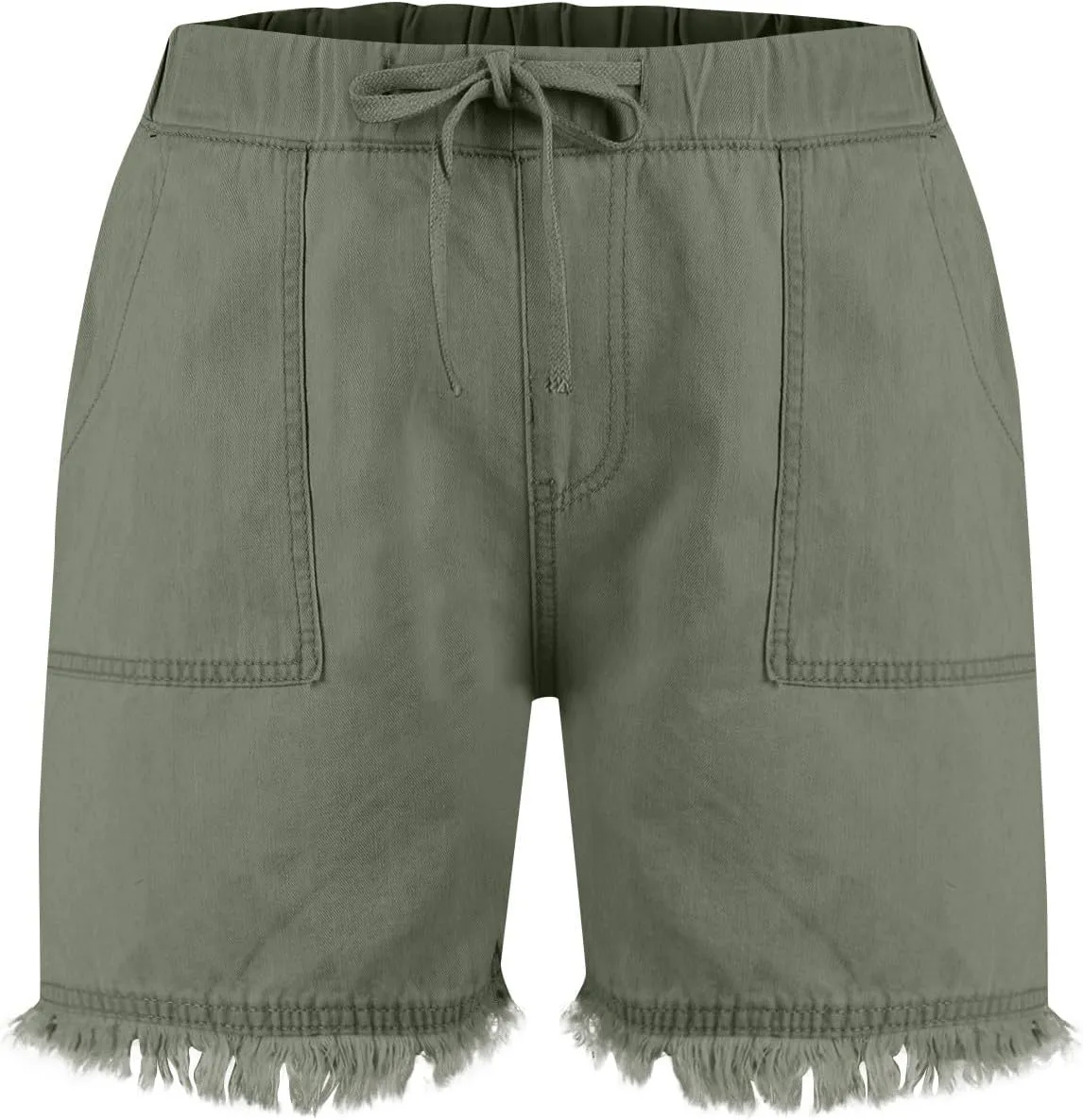 Jeans Shorts for Women Lightweight Drawstring High Waisted Denim Shorts Casual Summer Lounge Shorts with Pockets