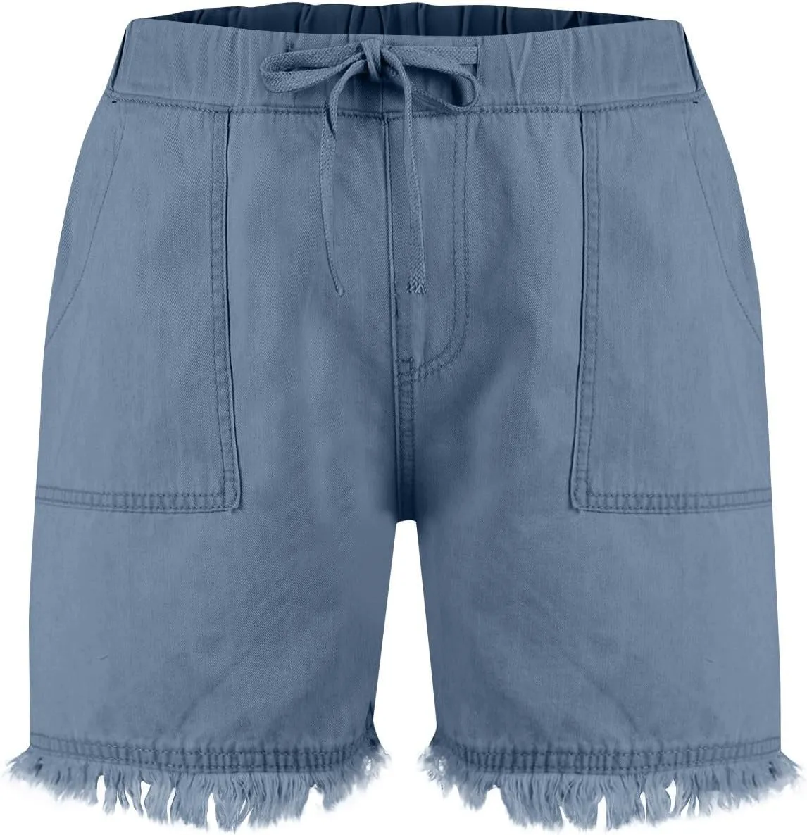 Jeans Shorts for Women Lightweight Drawstring High Waisted Denim Shorts Casual Summer Lounge Shorts with Pockets