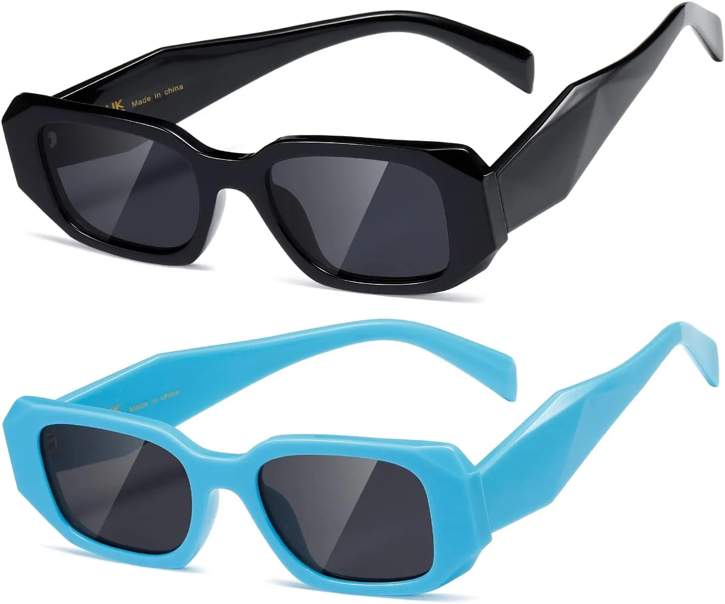 kimorn Rectangle Sunglasses for Women Men Trendy Retro Trendy Sun Glasses 90’s Vintage Square Frame K1307