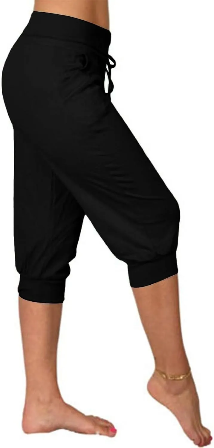 LCMTWX Running Shorts Cropped Elastic Pants for Women Fashion Casual Fashion Shorts Trousers Solid Ppants Running Shorts
