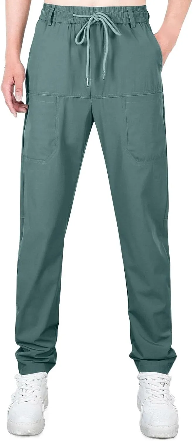 lcyhony Mens Hiking Pants Relaxed fit Multipants-High Stretch Multi-Pocket Durable Cargo Pants Plus Size Summer Casual Pants