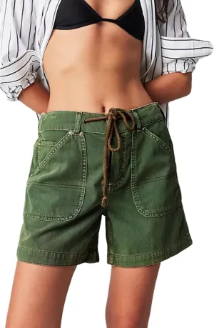 LifeShe Women's Summer Denim Shorts Casual Elastic Waist Jean Shorts with Drawstring