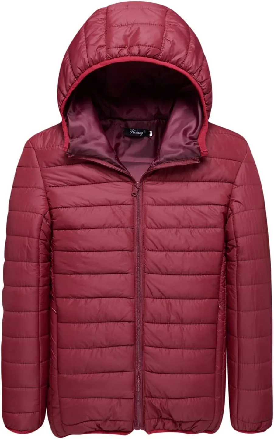 Lightweight Puffer Jacket Men with Hood Packable Down Jacket Zip up Padded Coat Quilted Insulated Jacket Winter Coat