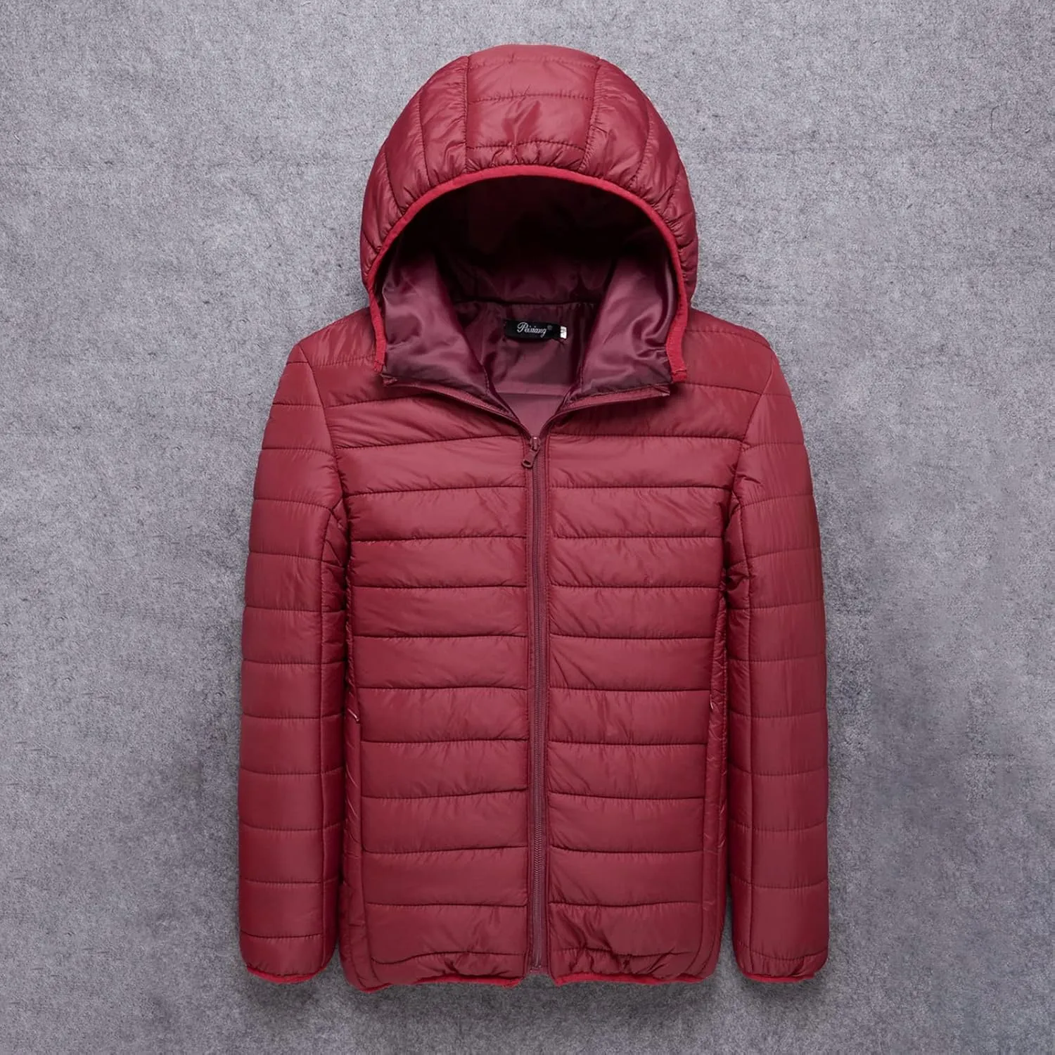 Lightweight Puffer Jacket Men with Hood Packable Down Jacket Zip up Padded Coat Quilted Insulated Jacket Winter Coat