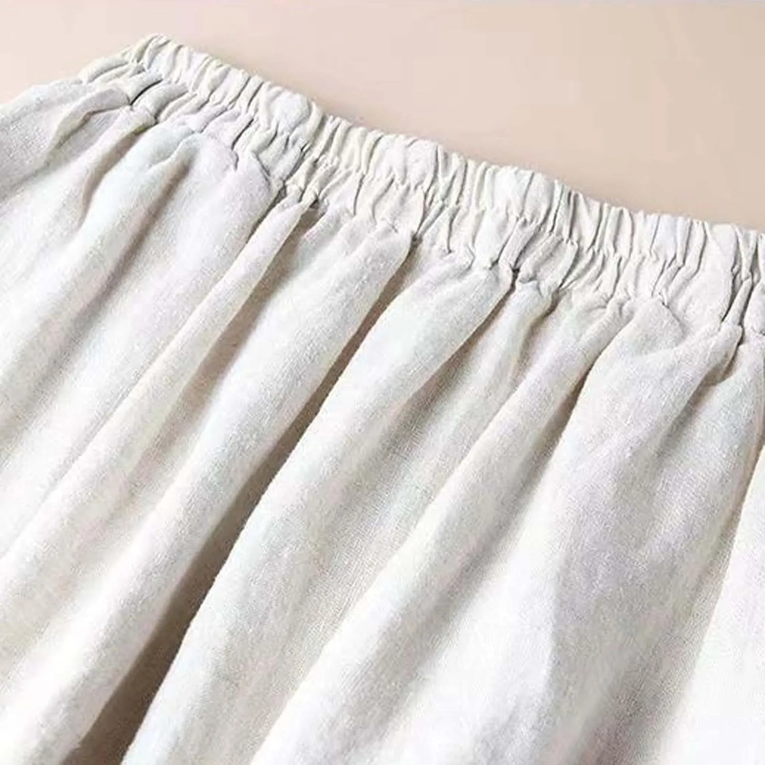 Line Skirts for Women 2025 Summer Elastic High Waisted Embroidered Flowy A-Line Midi Skirt