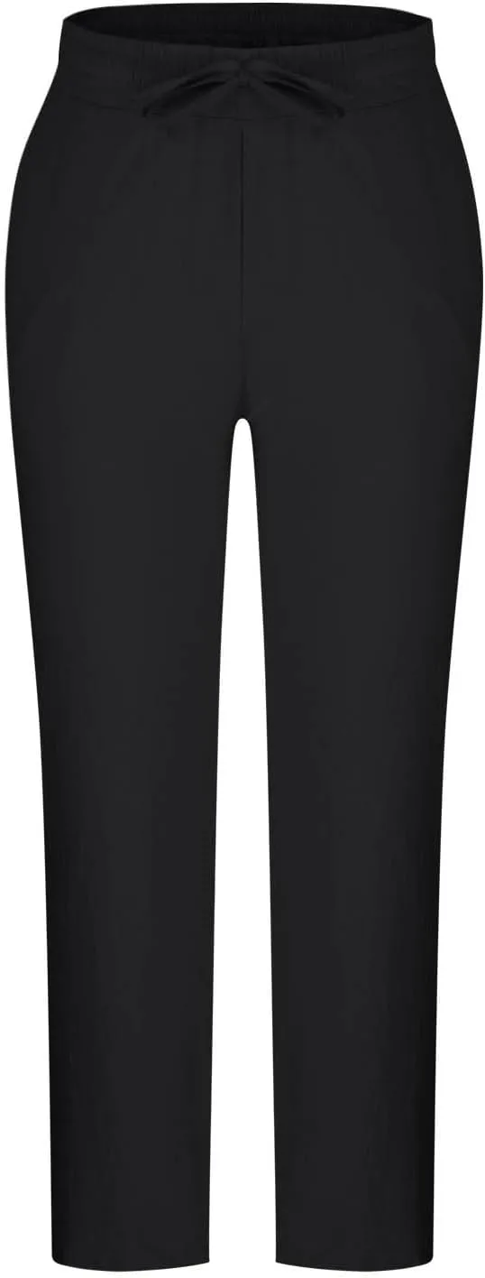 Linen Pants Men,Lightweight Drawstring Mens Casual Pants Relaxed Fit Summer Beach Trousers with Pockets