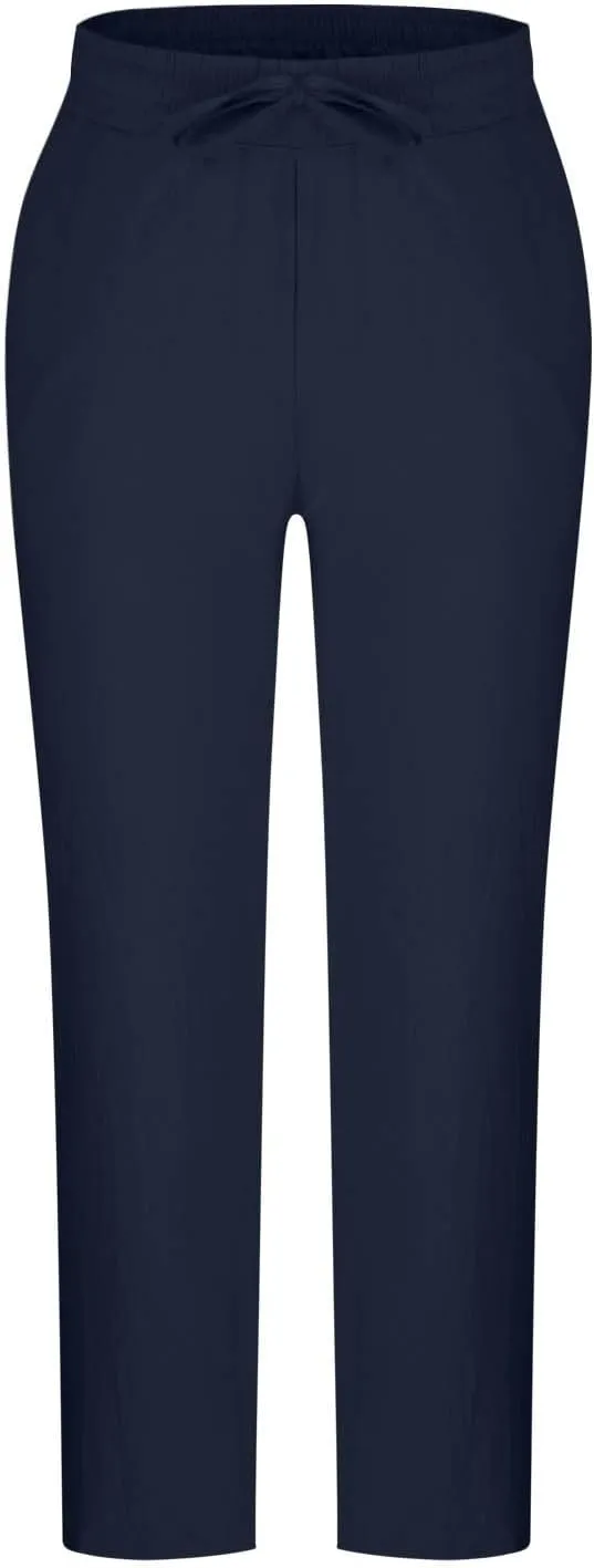 Linen Pants Men,Lightweight Drawstring Mens Casual Pants Relaxed Fit Summer Beach Trousers with Pockets