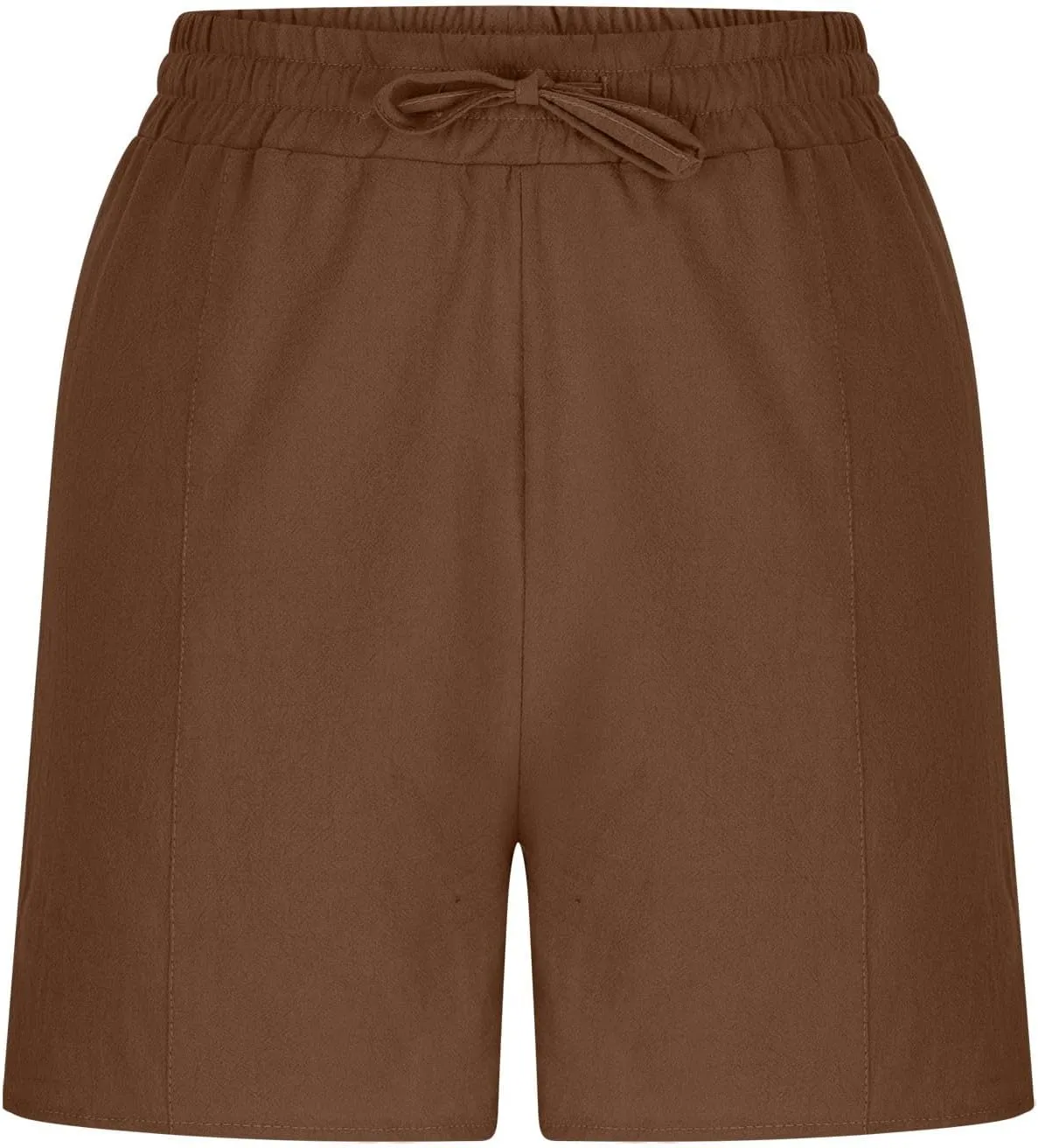 Linen Shorts for Women 2025 Trendy Summer Plus Size Comfy Drawstring Casual Pants Elastic Waist Wide Leg Shorts