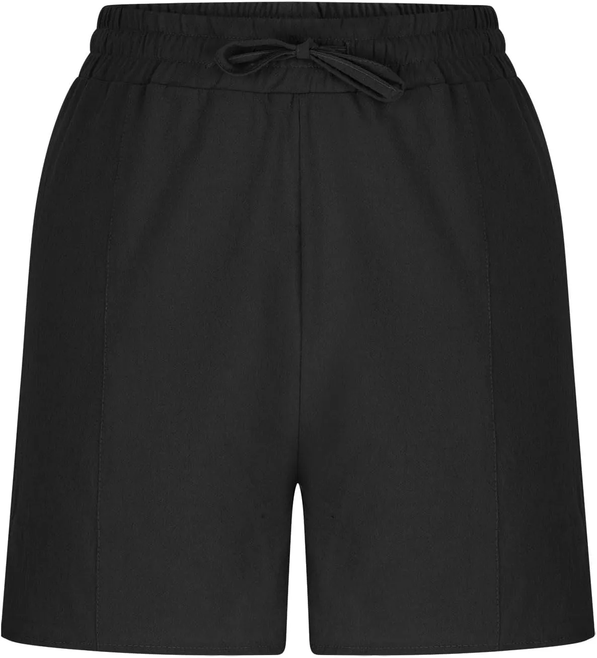 Linen Shorts for Women 2025 Trendy Summer Plus Size Comfy Drawstring Casual Pants Elastic Waist Wide Leg Shorts