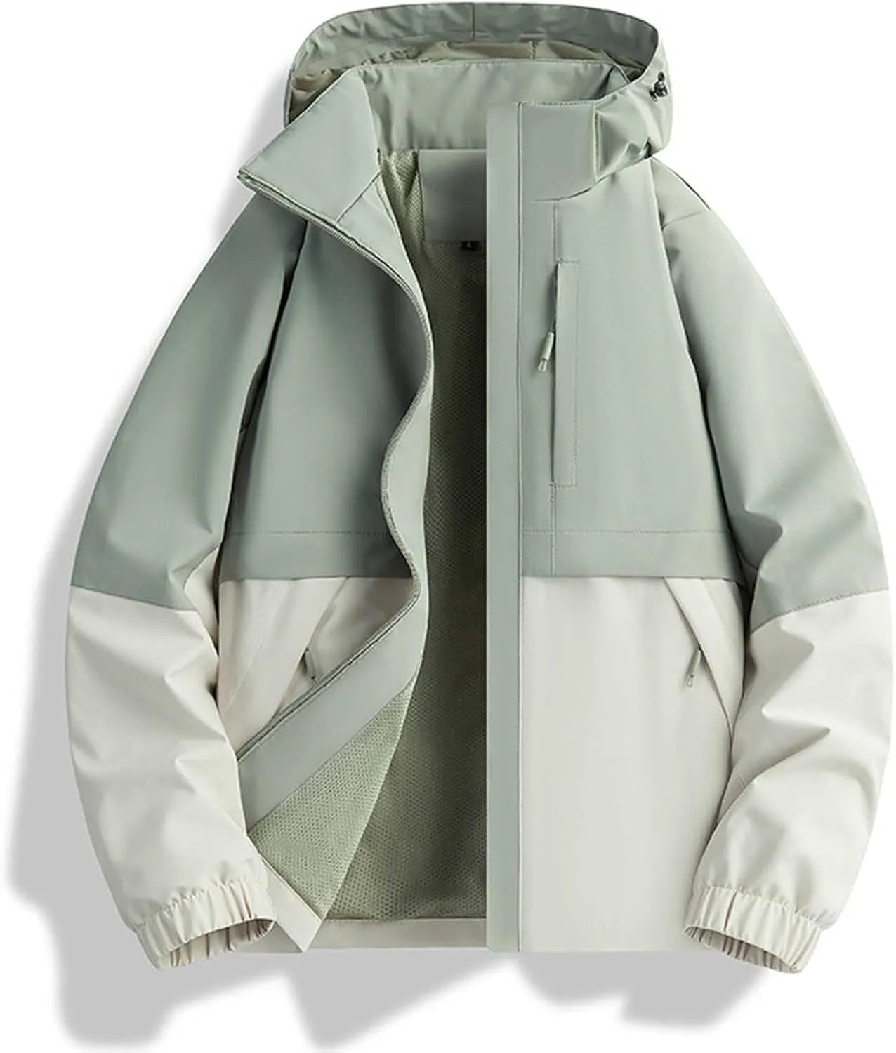 Lmdudan Waterproof Hooded Rain Jacket for Women Lightweight Outdoor Raincoat Windbreaker Hiking Travel Running Shell Jackets
