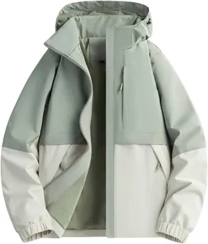 Lmdudan Waterproof Hooded Rain Jacket for Women Lightweight Outdoor Raincoat Windbreaker Hiking Travel Running Shell Jackets