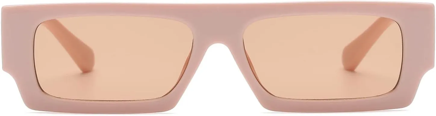 Long Keeper Retro Small Rectangle Sunglasses Women Vintage Square Men Glasses Trendy Chunky Sun Glasses UV400