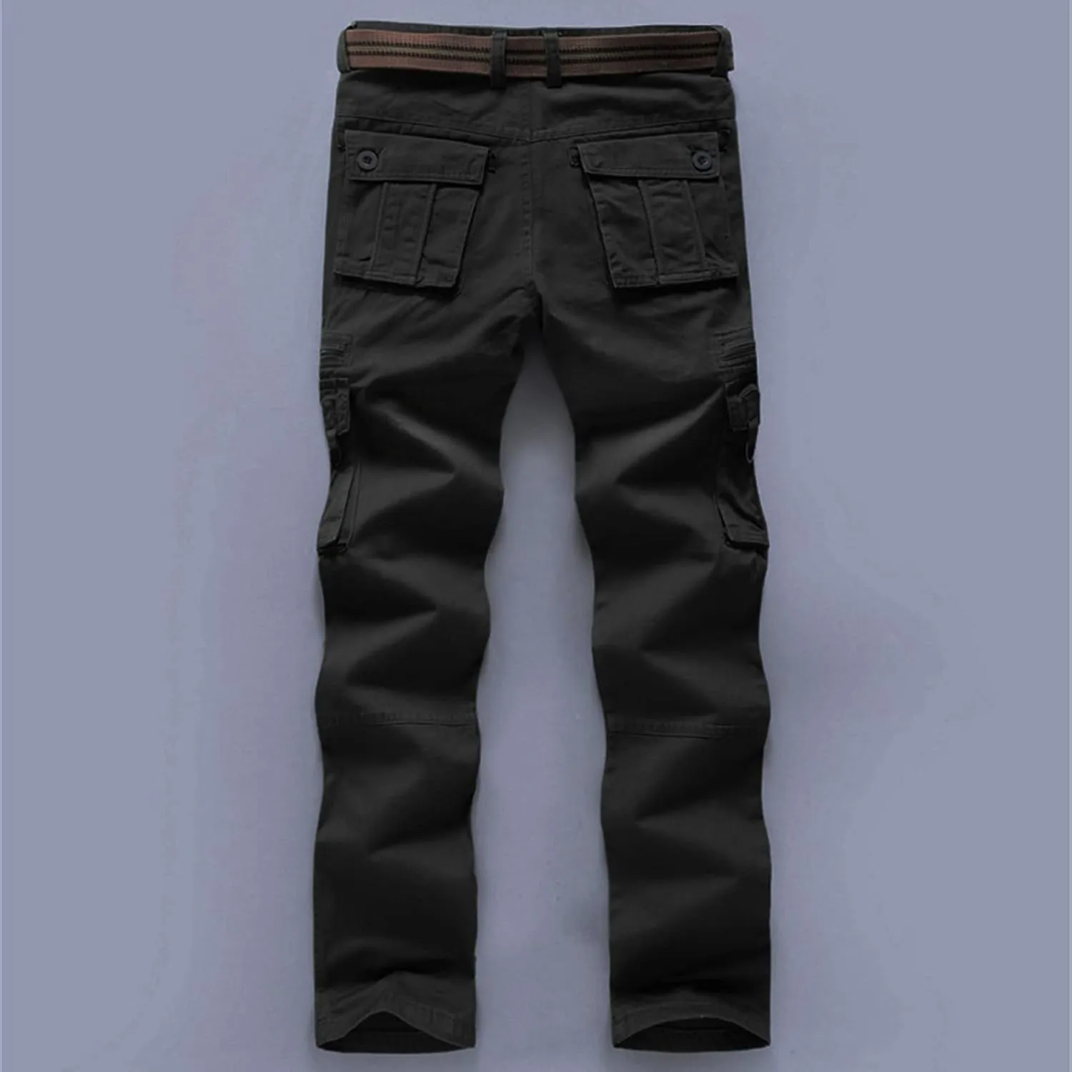 Maiyifu-GJ Mens Multi-Pocket Cargo Pant Relaxed Fit Straight Leg Military Pants Casual Tactical Wild Army Combat Trousers