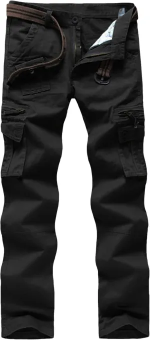 Maiyifu-GJ Mens Multi-Pocket Cargo Pant Relaxed Fit Straight Leg Military Pants Casual Tactical Wild Army Combat Trousers