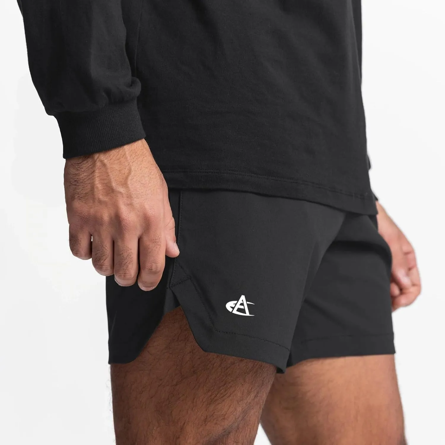 maytopia Men's Workout Running Shorts Quick Dry Athletic 5 Inch Shorts Lightweight Gym Shorts with Pockets