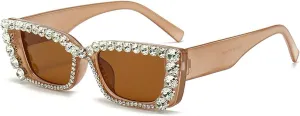 Melrose Square Sunglasses for Women UV400 Luxury Sunglasses for Women Vintage Cat Eye Sunglasses UV400 Protection