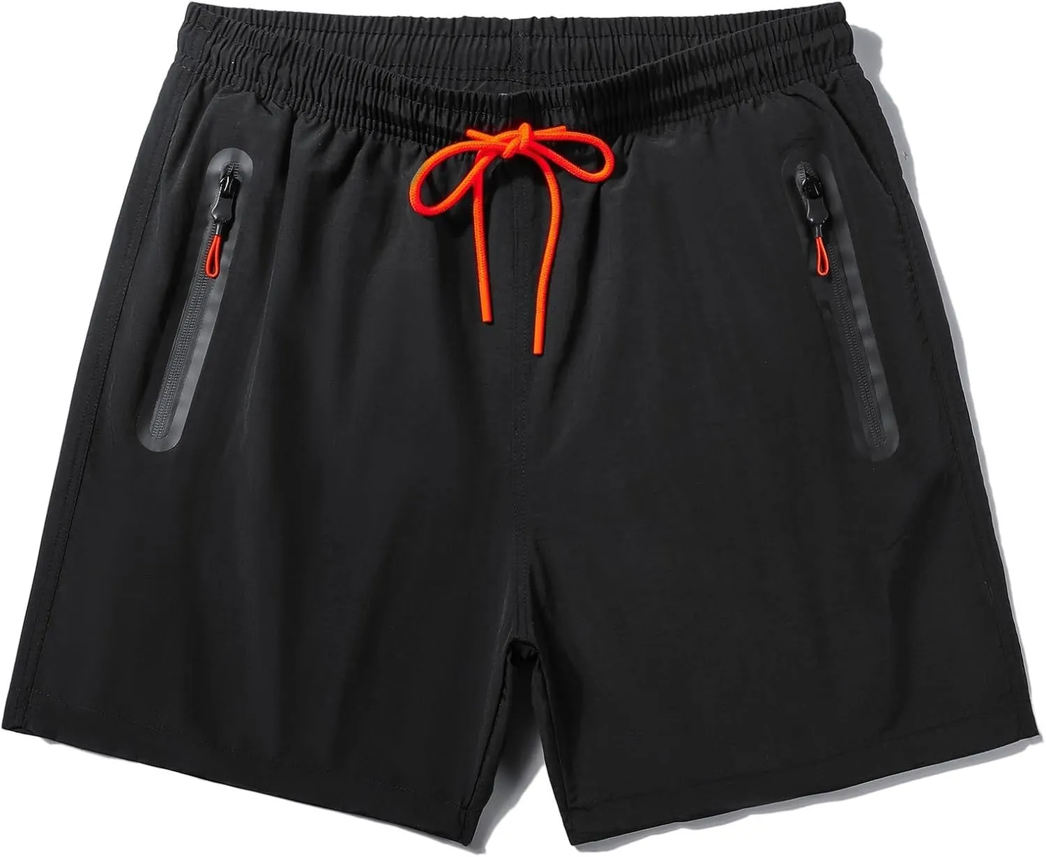 Men Lightweight Athletic Running Shorts Quick Dry Workout Shorts for Gym Shorts Hiking with Zipper Pockets