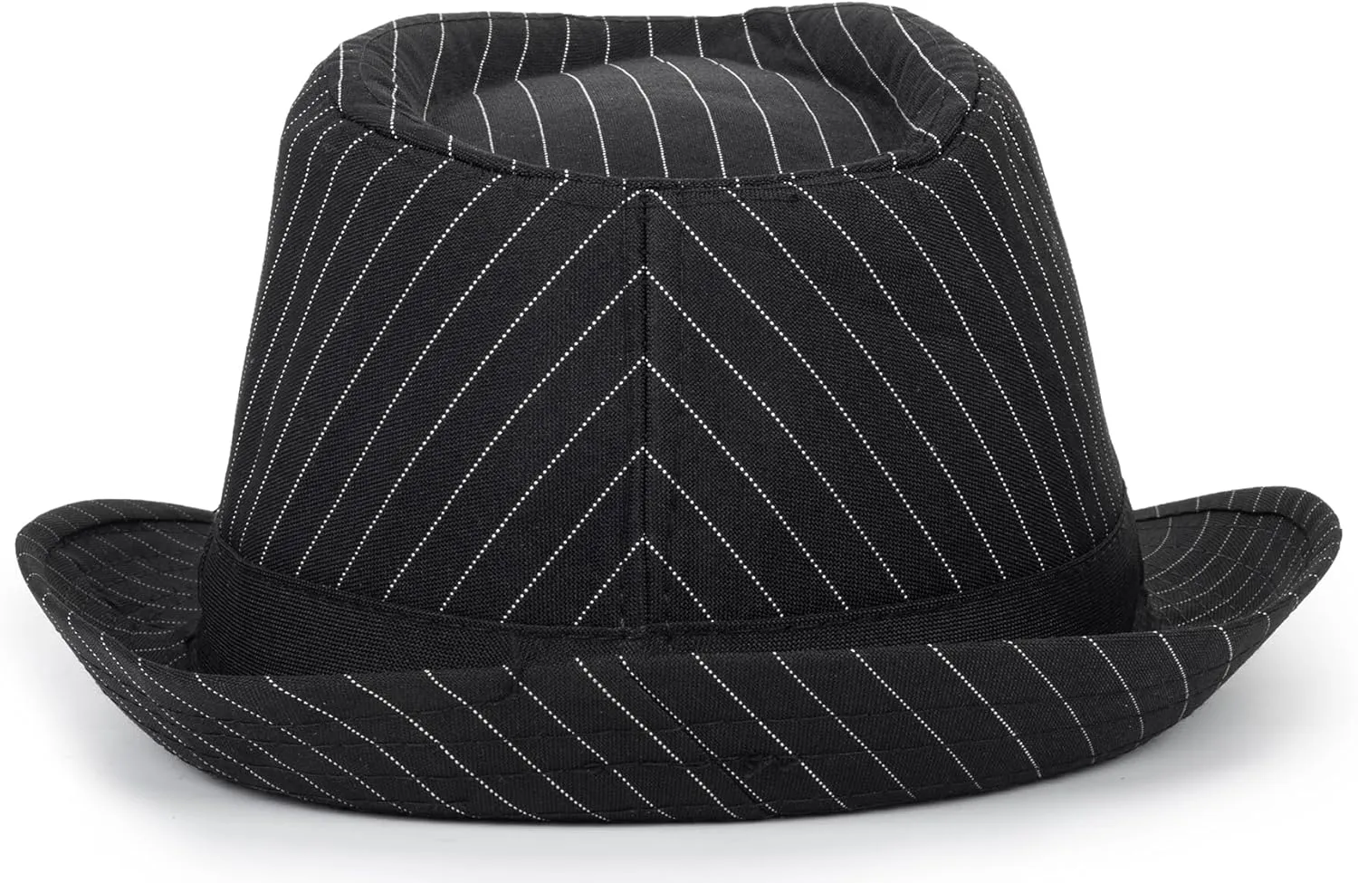 Mens 1920s-Fedora Hat Gangster-Hat Black Short Brim Trilby Cap for Men Women Gatsby-Costume (Size:M)