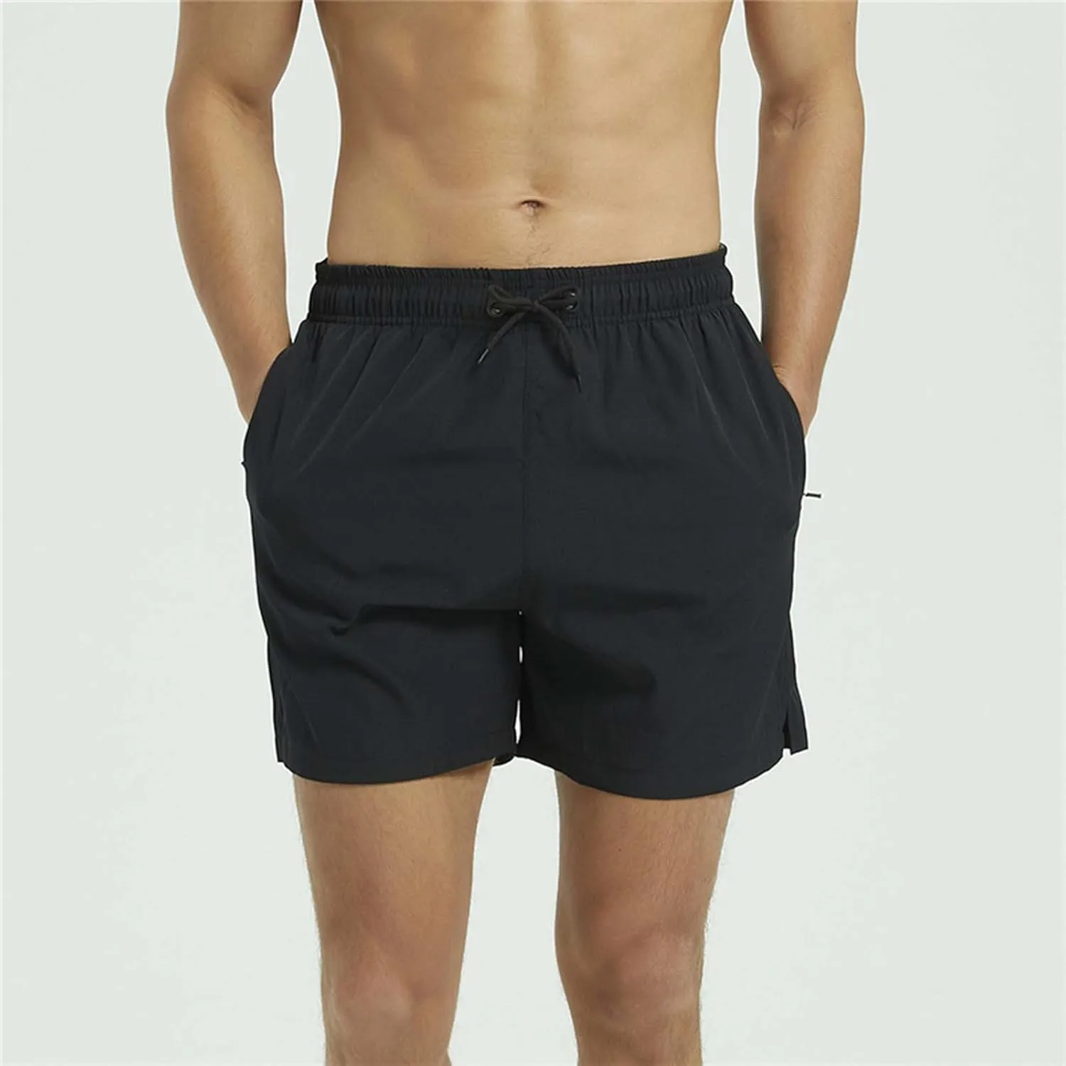 Men's 2 in 1 Workout Running Shorts Lightweight Quick Dry Training Active Yoga Gym 5"" Short with Zipper Pockets